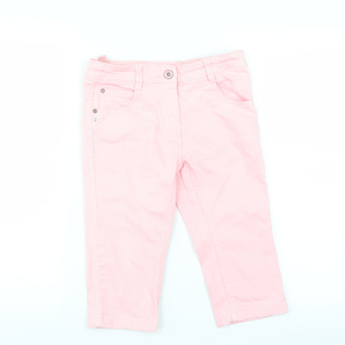NEXT Girls Pink  Denim Cropped Jeans Size 9 Months