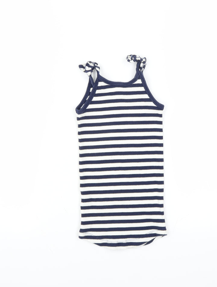 Country Road Girls Blue Striped  Camisole T-Shirt Size 7 Years