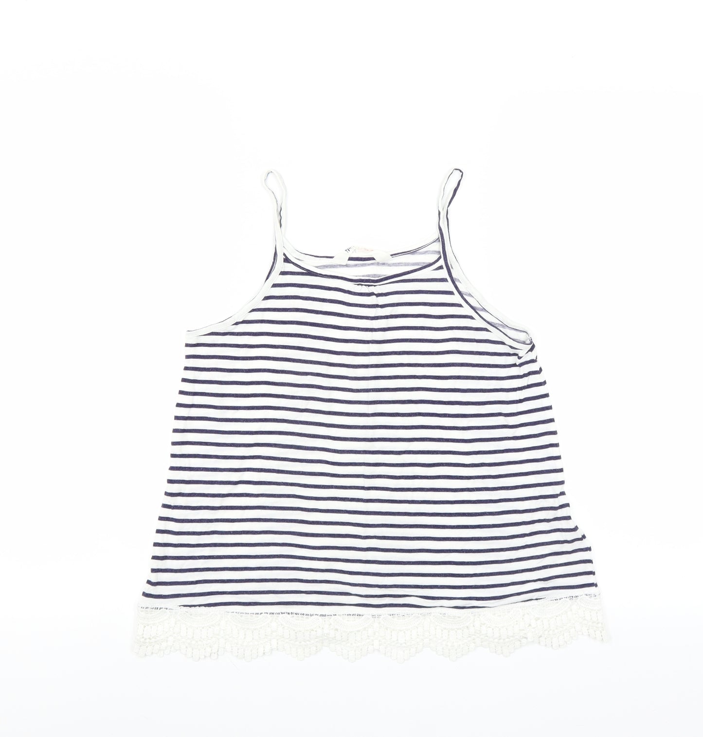 H&M Girls Blue Striped  Camisole T-Shirt Size 14 Years
