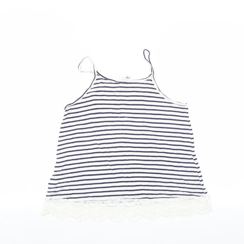 H&M Girls Blue Striped  Camisole T-Shirt Size 14 Years