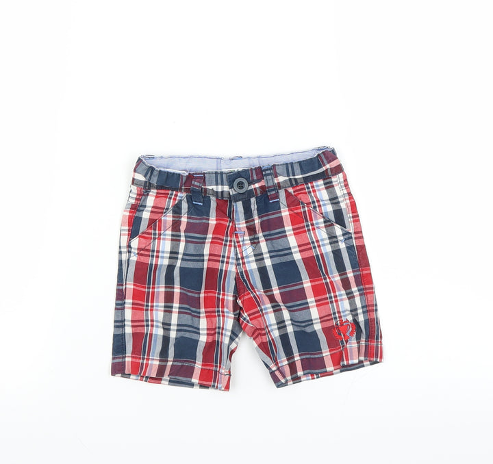 Preworn Baby Blue Plaid Trousers Size 12 Months - SHORTS