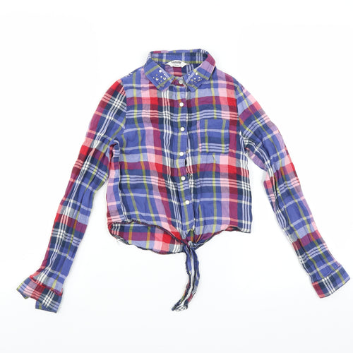 Tammy Girls Blue Plaid  Basic Casual Size 10 Years