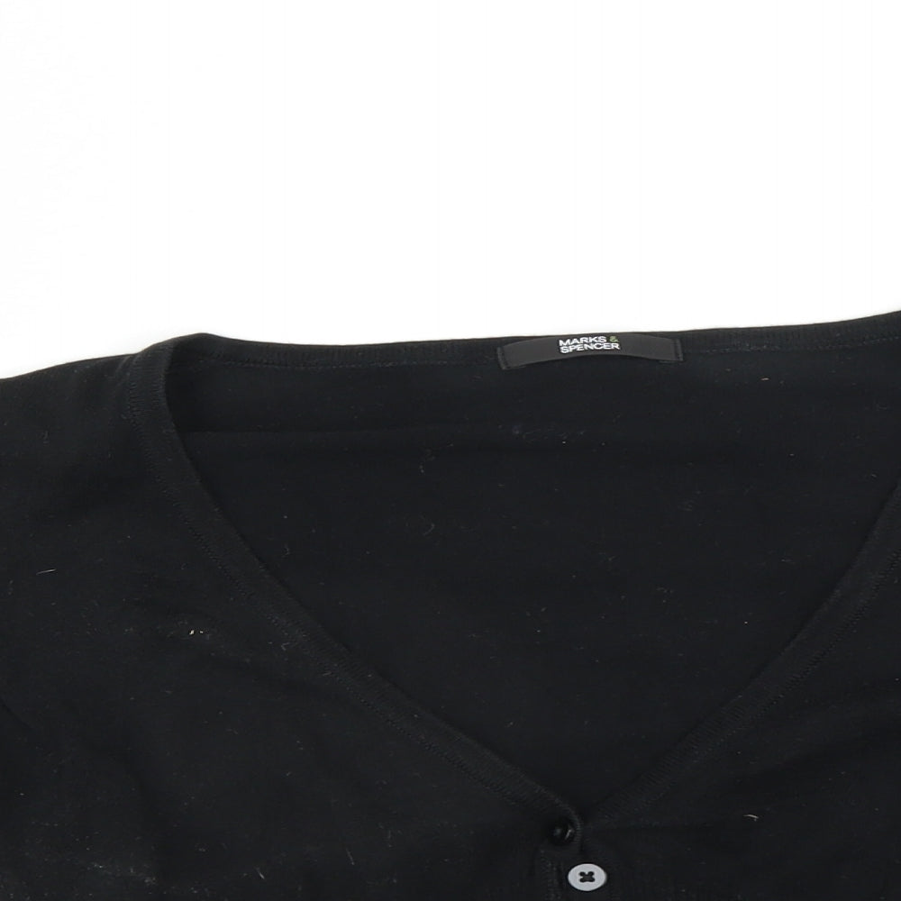 Marks and Spencer Womens Black   Shrug Jumper Size 8  - CROPPED
