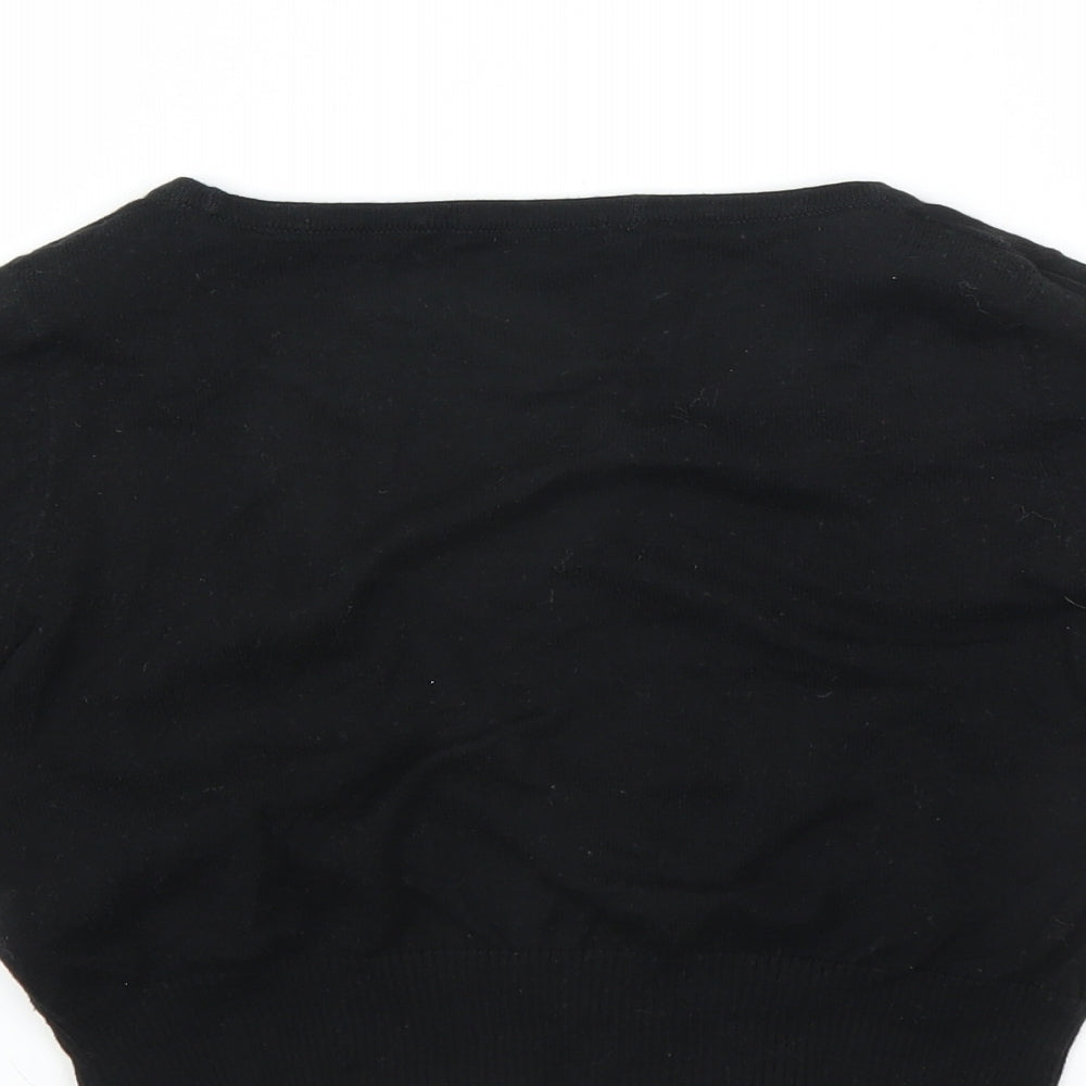 Marks and Spencer Womens Black   Shrug Jumper Size 8  - CROPPED