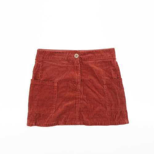 Dunnes Stores Girls Brown  Corduroy A-Line Skirt Size 9 Years