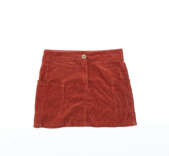 Dunnes Stores Girls Brown Corduroy A-Line Skirt Size 9 Years