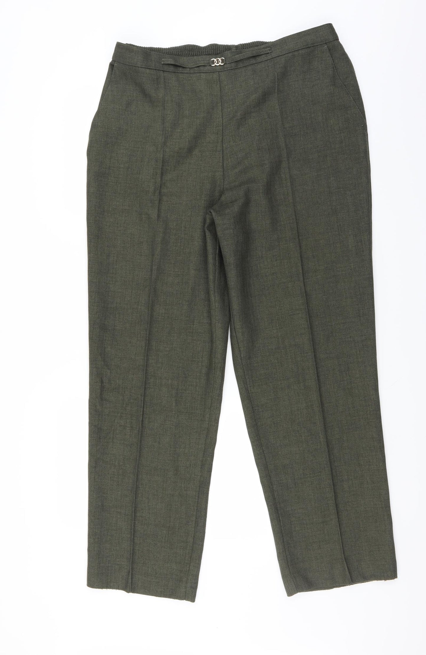 Marks and Spencer Womens Green   Trousers  Size 18 L29 in
