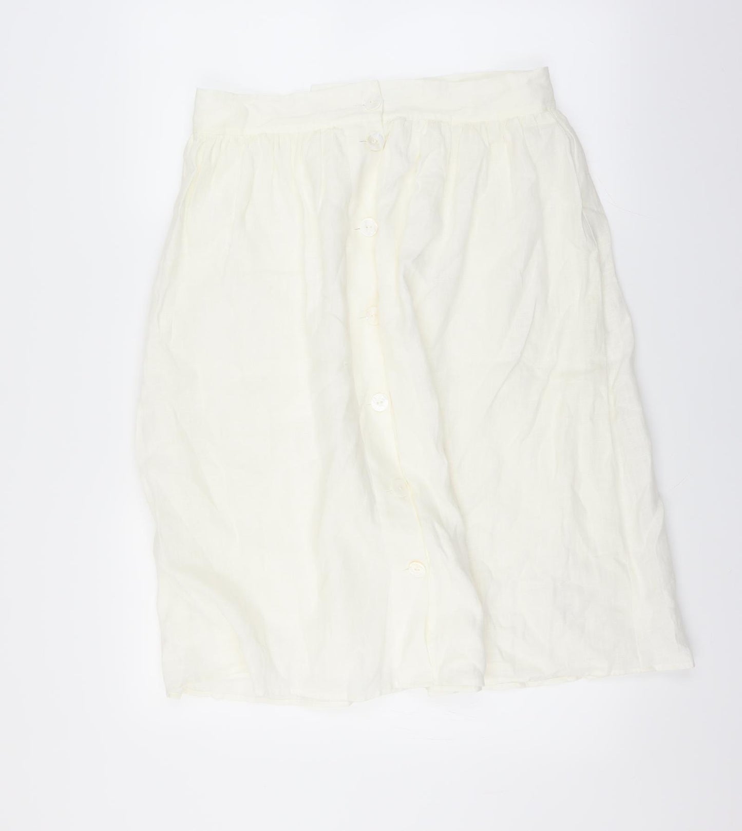 Zara Womens White   A-Line Skirt Size L
