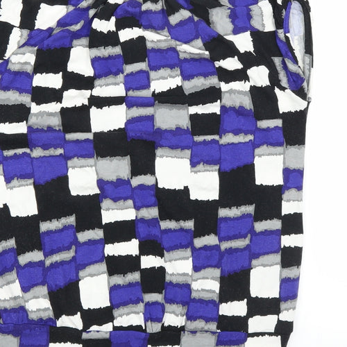 Marks and Spencer Womens Blue Geometric  Basic Blouse Size 10