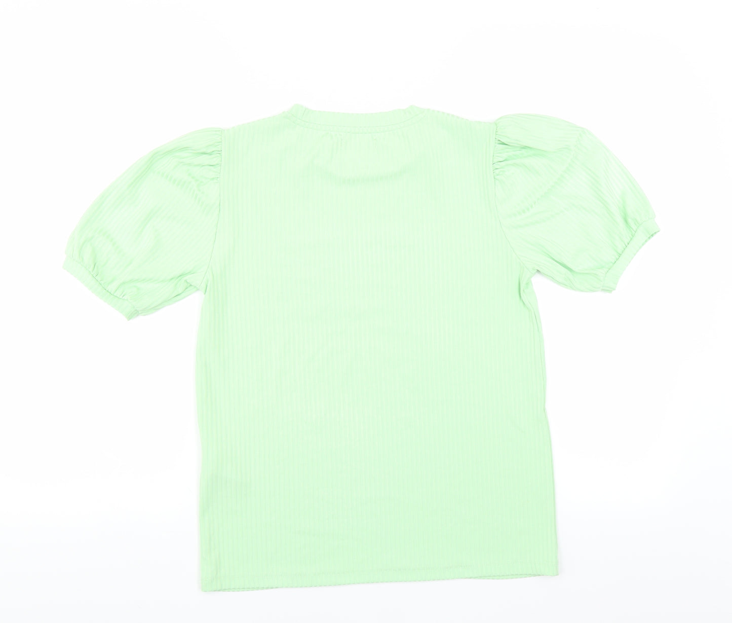 Pieces Womens Green   Basic T-Shirt Size XS