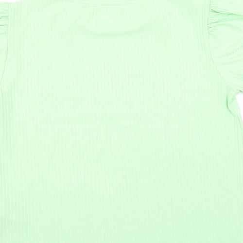 Pieces Womens Green   Basic T-Shirt Size XS