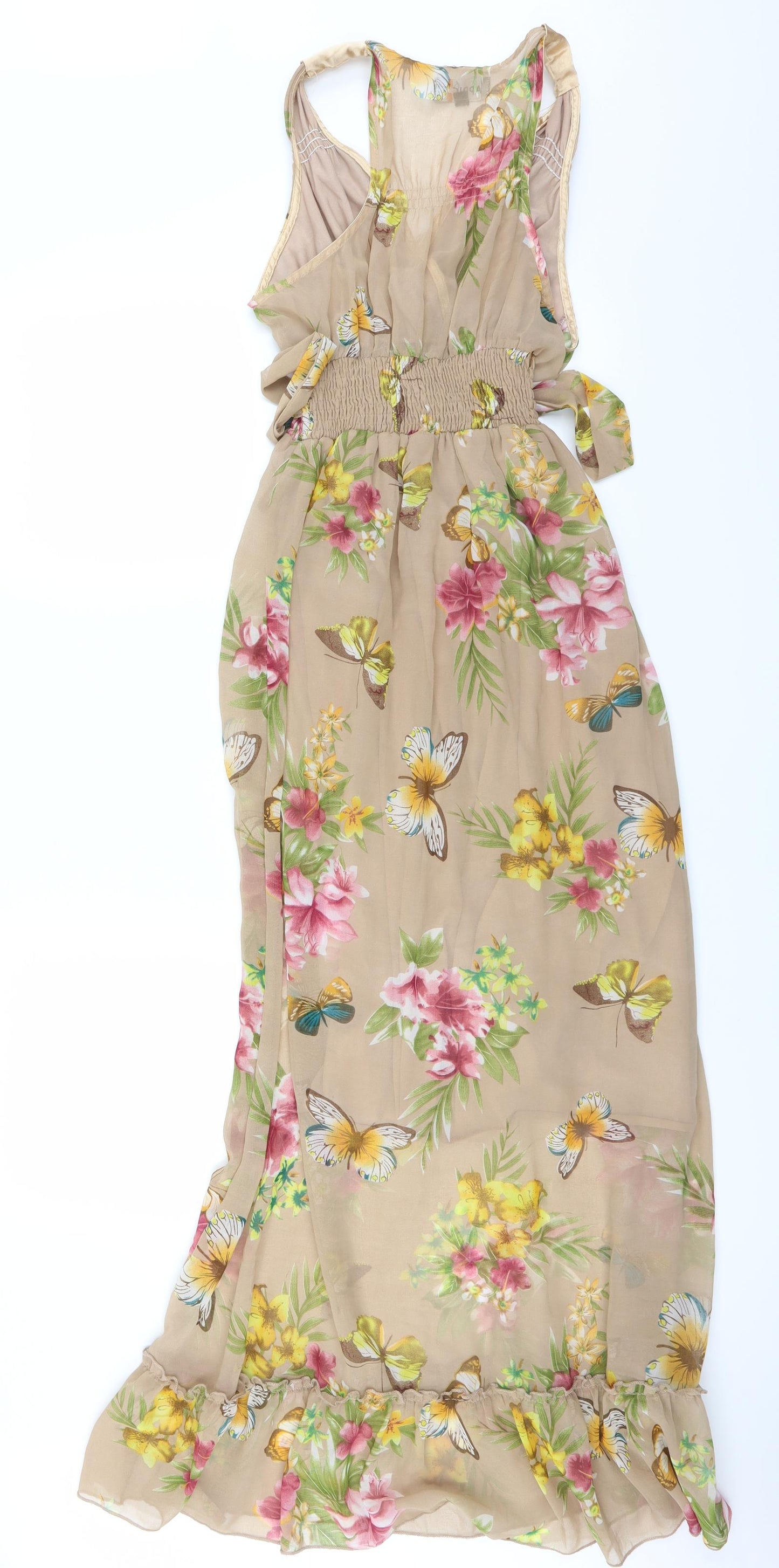 Apricot Womens Beige Floral  Maxi  Size S