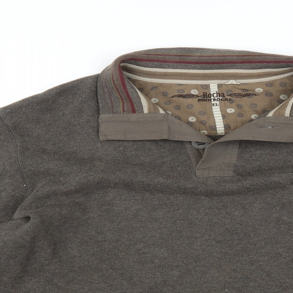 Rocha John Rocha Mens Brown   Pullover Jumper Size XL