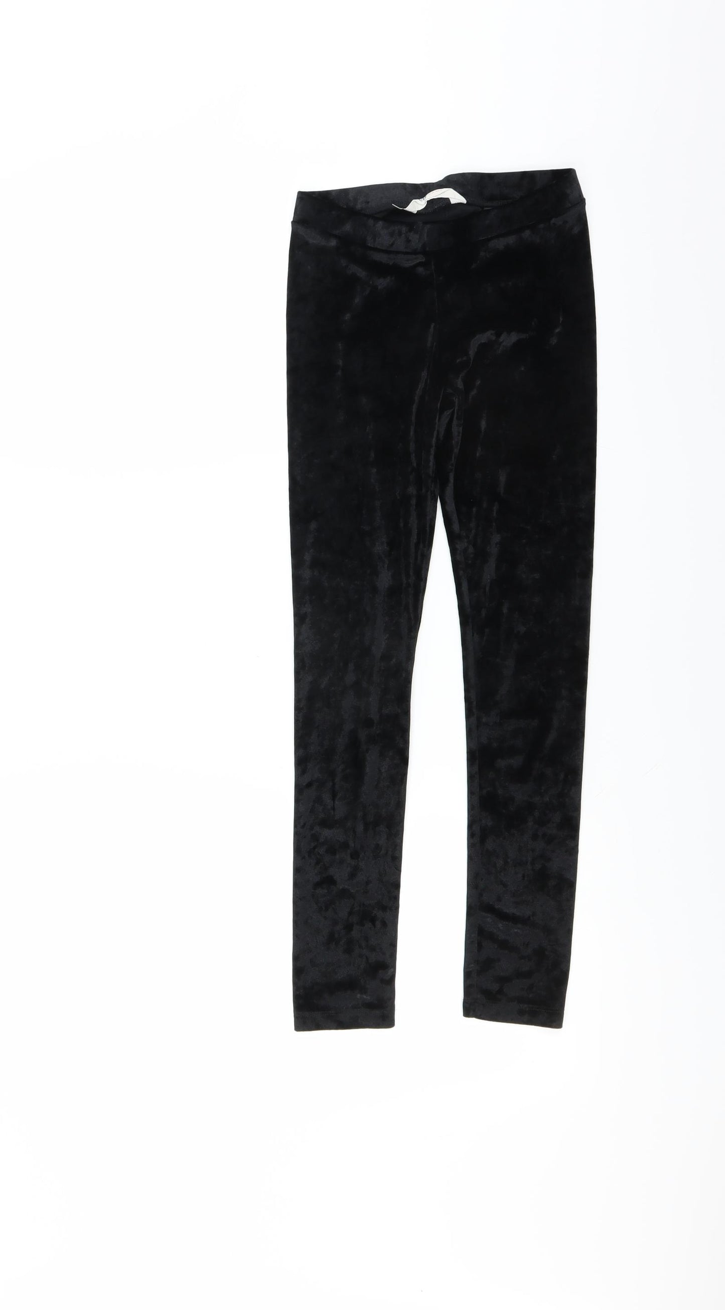 H&M Girls Black   Carrot Trousers Size 10-11 Years - velvet leggings