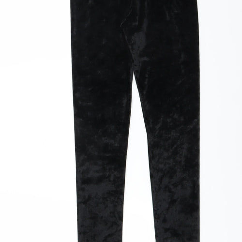 H&M Girls Black   Carrot Trousers Size 10-11 Years - velvet leggings