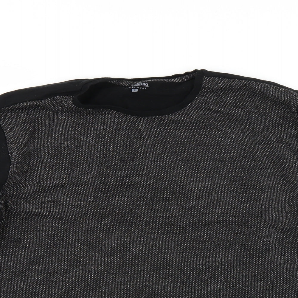 LC Waikiki Mens Black    T-Shirt Size L