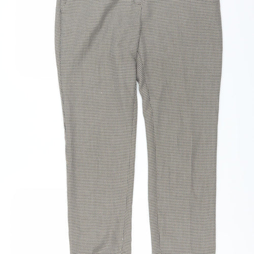NEXT Womens Brown Check  Trousers  Size 12 L29 in