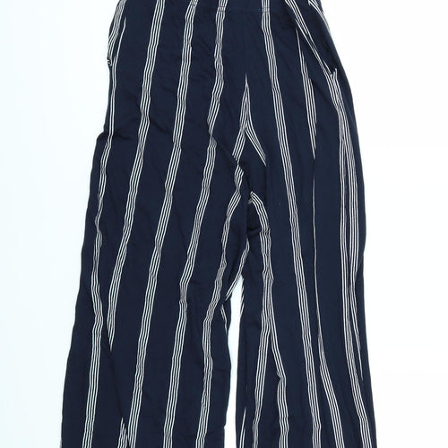 Boohoo Womens Blue Striped  Jumpsuit One-Piece Size 8