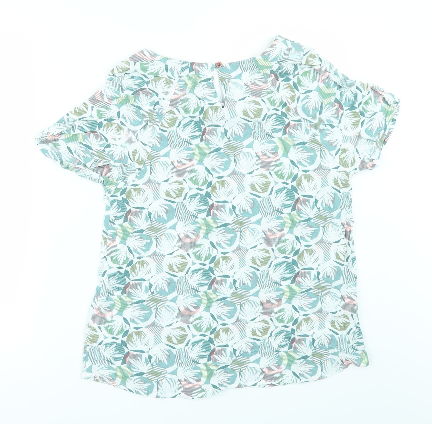 White Stuff Womens White Geometric  Tunic Blouse Size 12