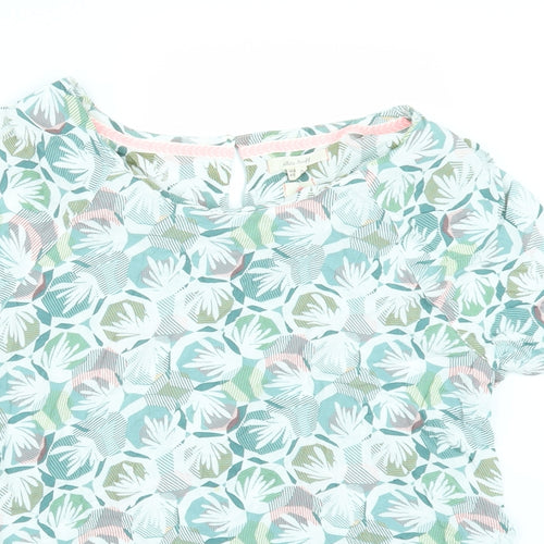 White Stuff Womens White Geometric  Tunic Blouse Size 12
