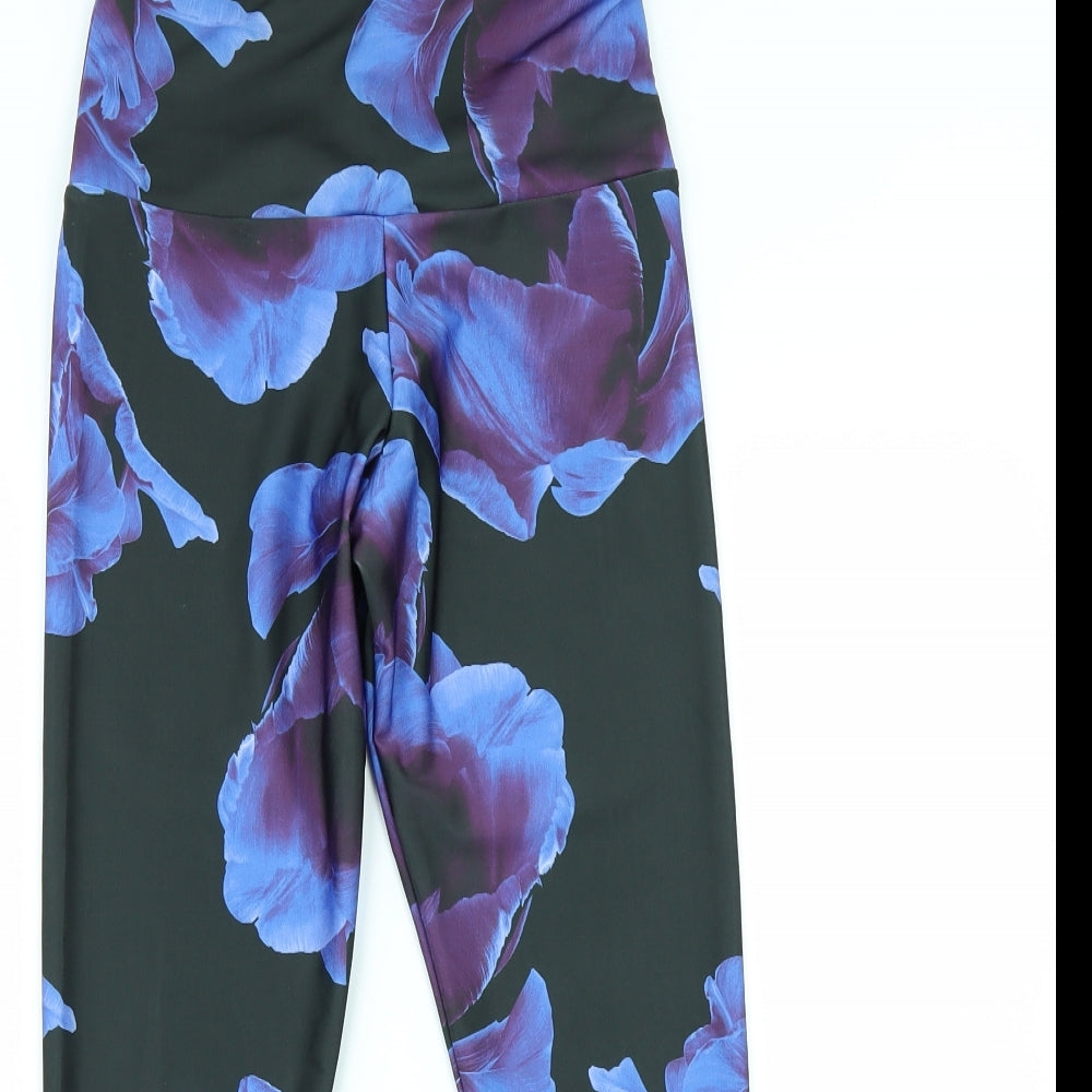 Onzie Womens Black Flecked  Compression Leggings Size S L26 in