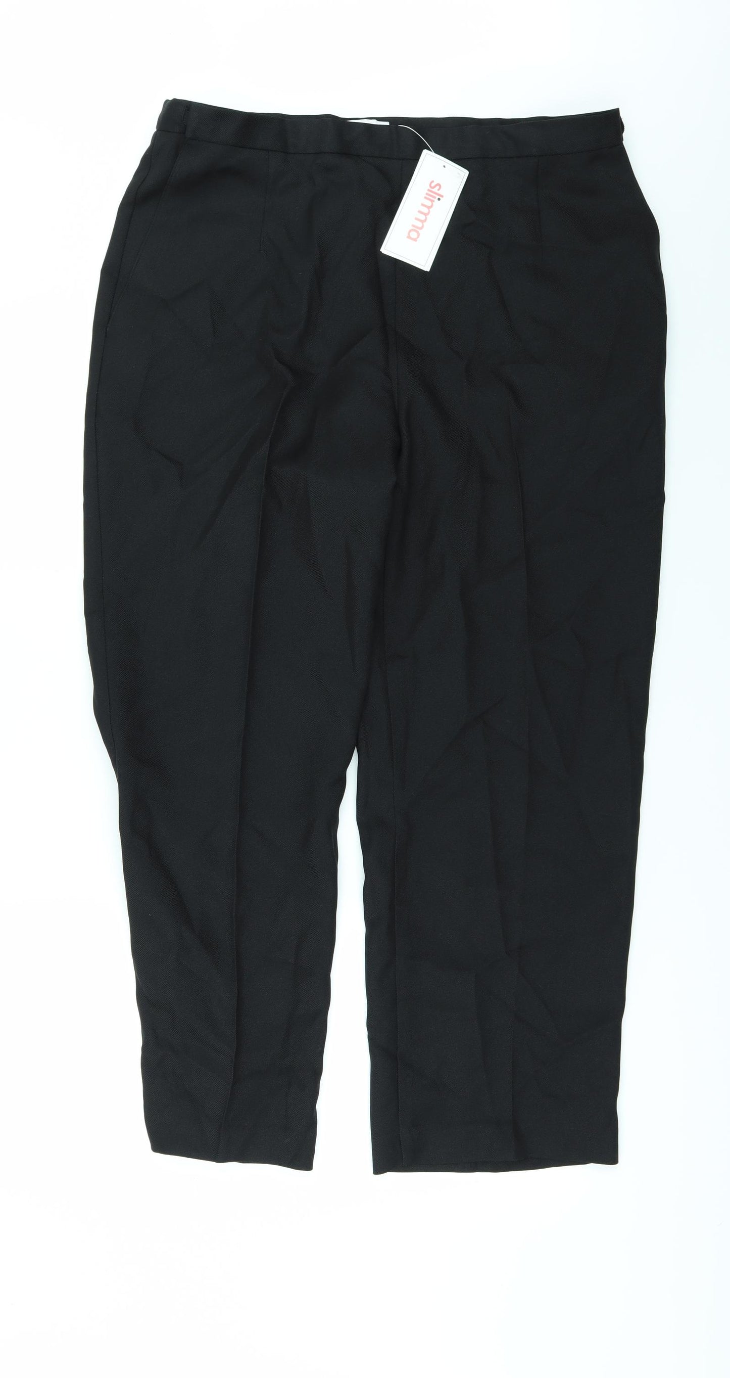 silmma Womens Black   Trousers  Size 18 L27 in