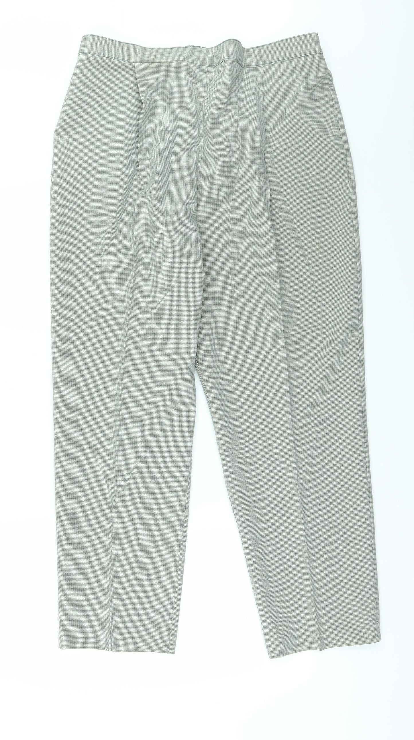 Berkertex Womens Beige Check  Trousers  Size 18 L28 in