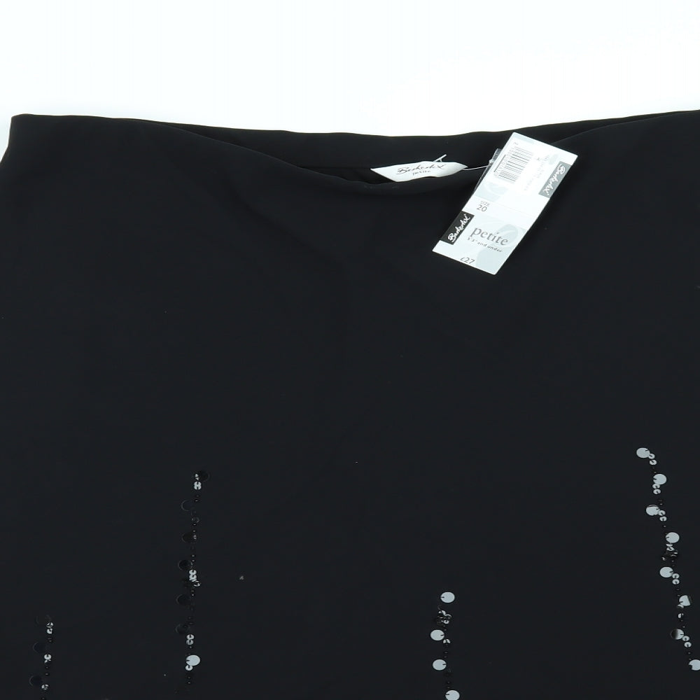 Berkertex Womens Black   A-Line Skirt Size 20