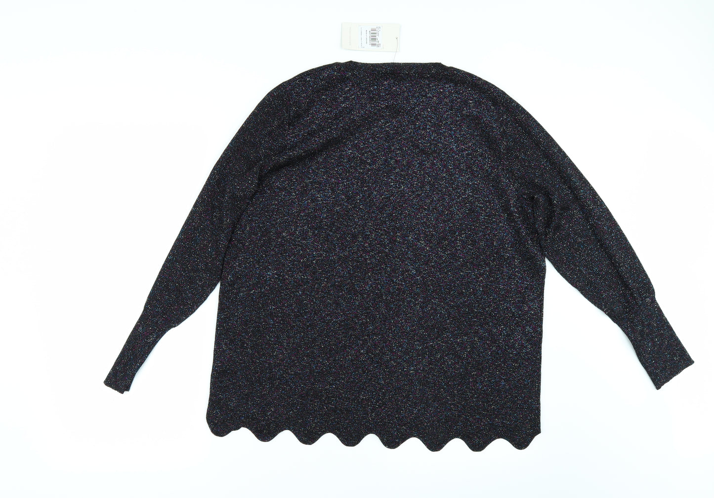 TU Womens Black   Pullover Jumper Size 16  - Shaped hem