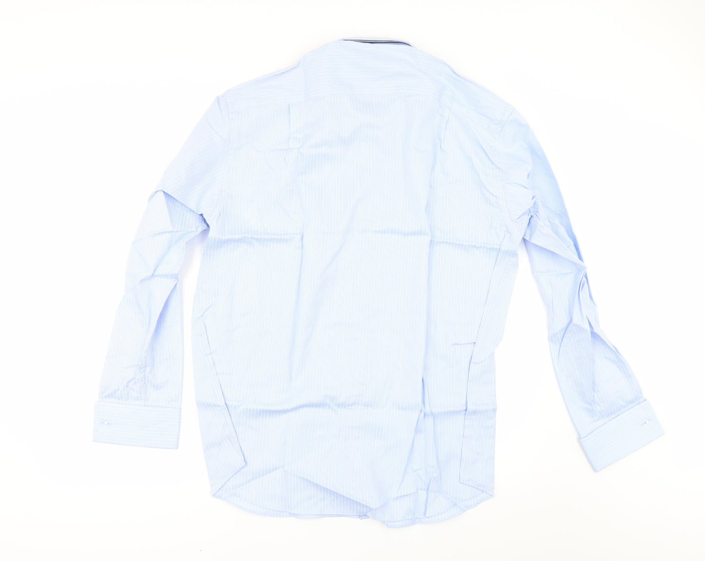 Taylor & Wright Mens Blue Striped   Dress Shirt Size 16.5