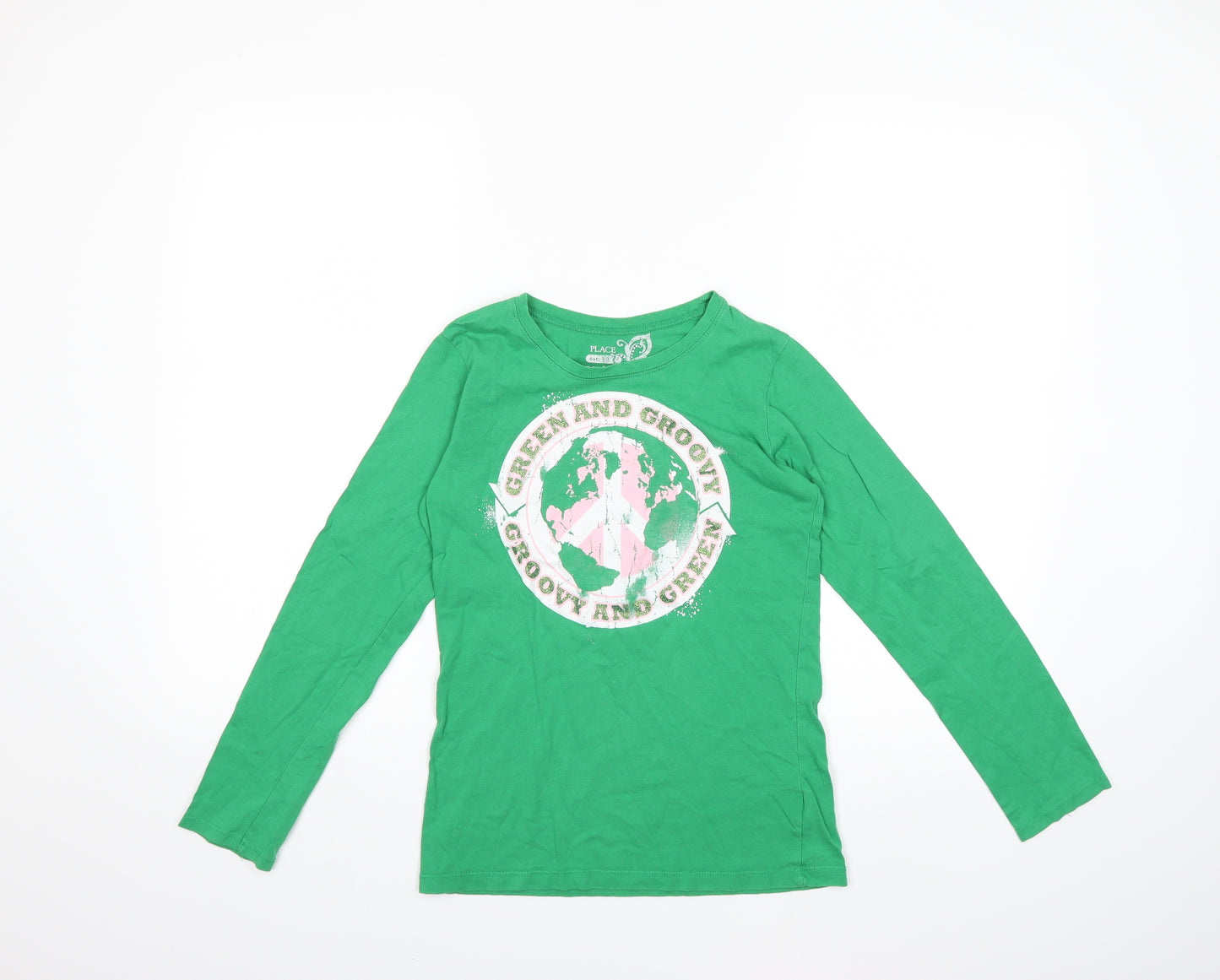 Preworn Girls Green   Basic T-Shirt Size 10 Years
