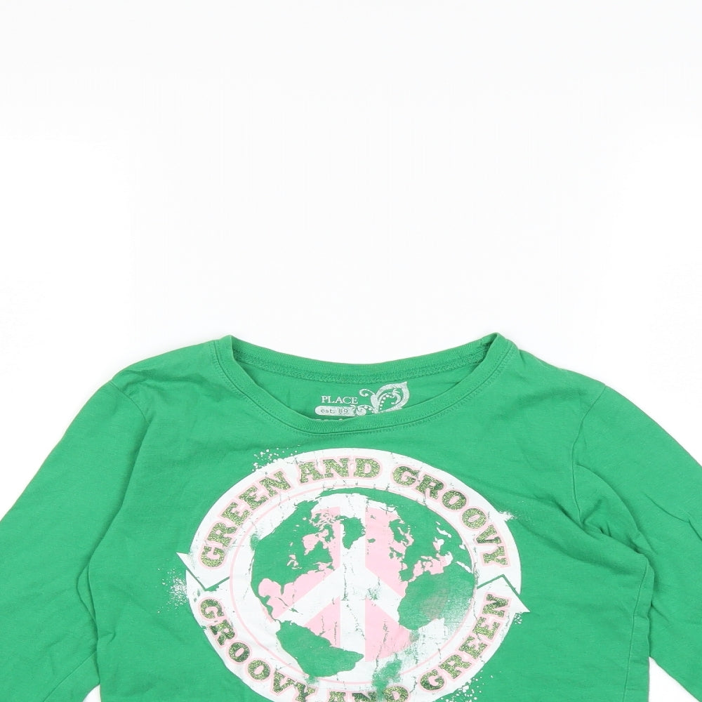 Preworn Girls Green   Basic T-Shirt Size 10 Years