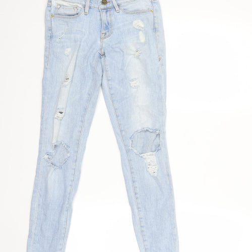 Preworn Womens Blue  Denim Skinny Jeans Size 26 in L27 in