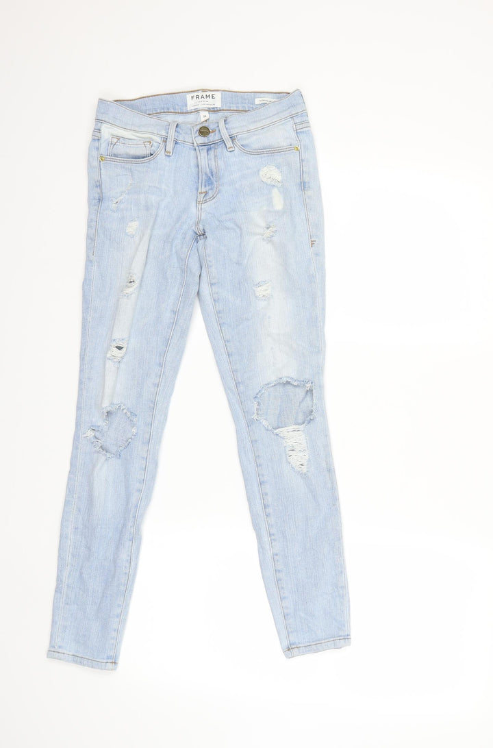 Preworn Womens Blue Denim Skinny Jeans Size 26 in L27 in
