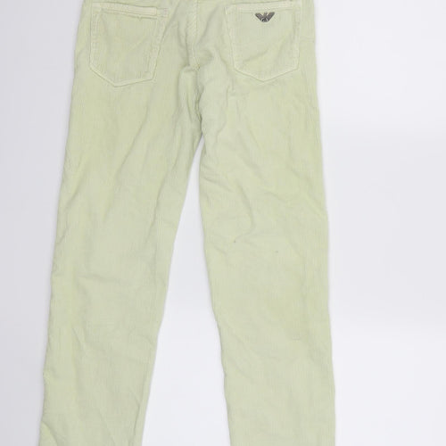 ARMANI Girls Green  Corduroy  Trousers Size 11 Years