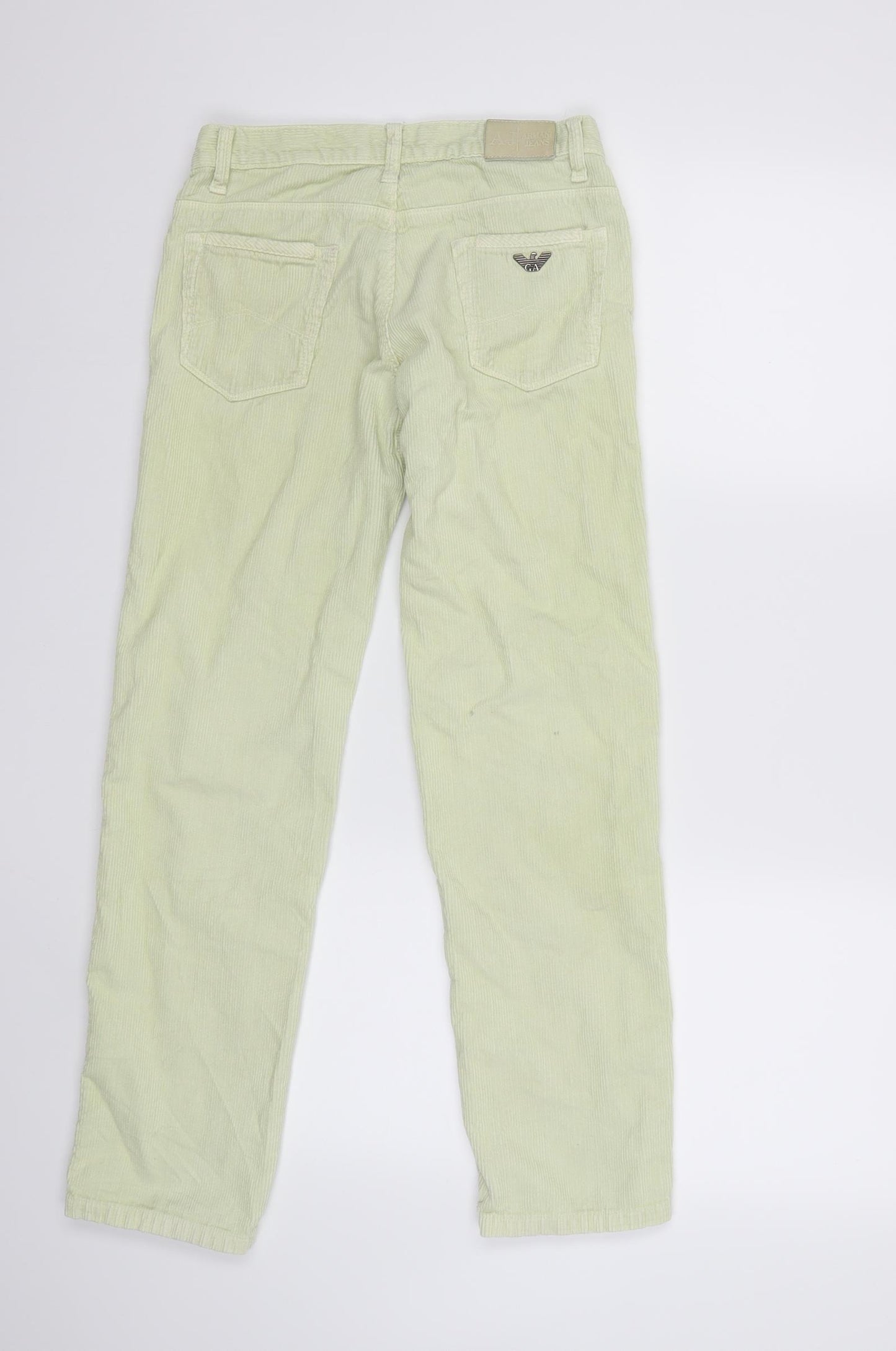 ARMANI Girls Green  Corduroy  Trousers Size 11 Years