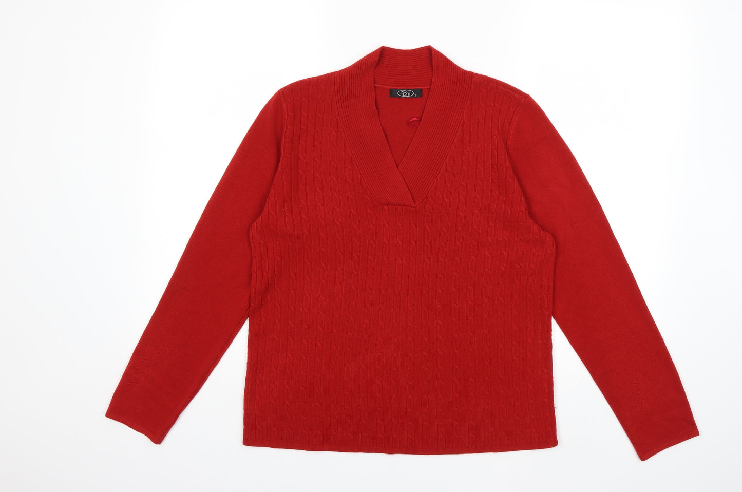 Bonmarché Womens Red  Knit Pullover Jumper Size S