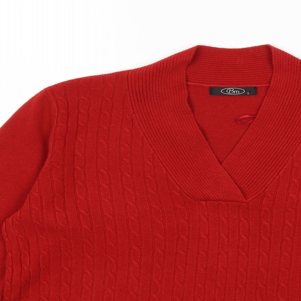 Bonmarché Womens Red  Knit Pullover Jumper Size S