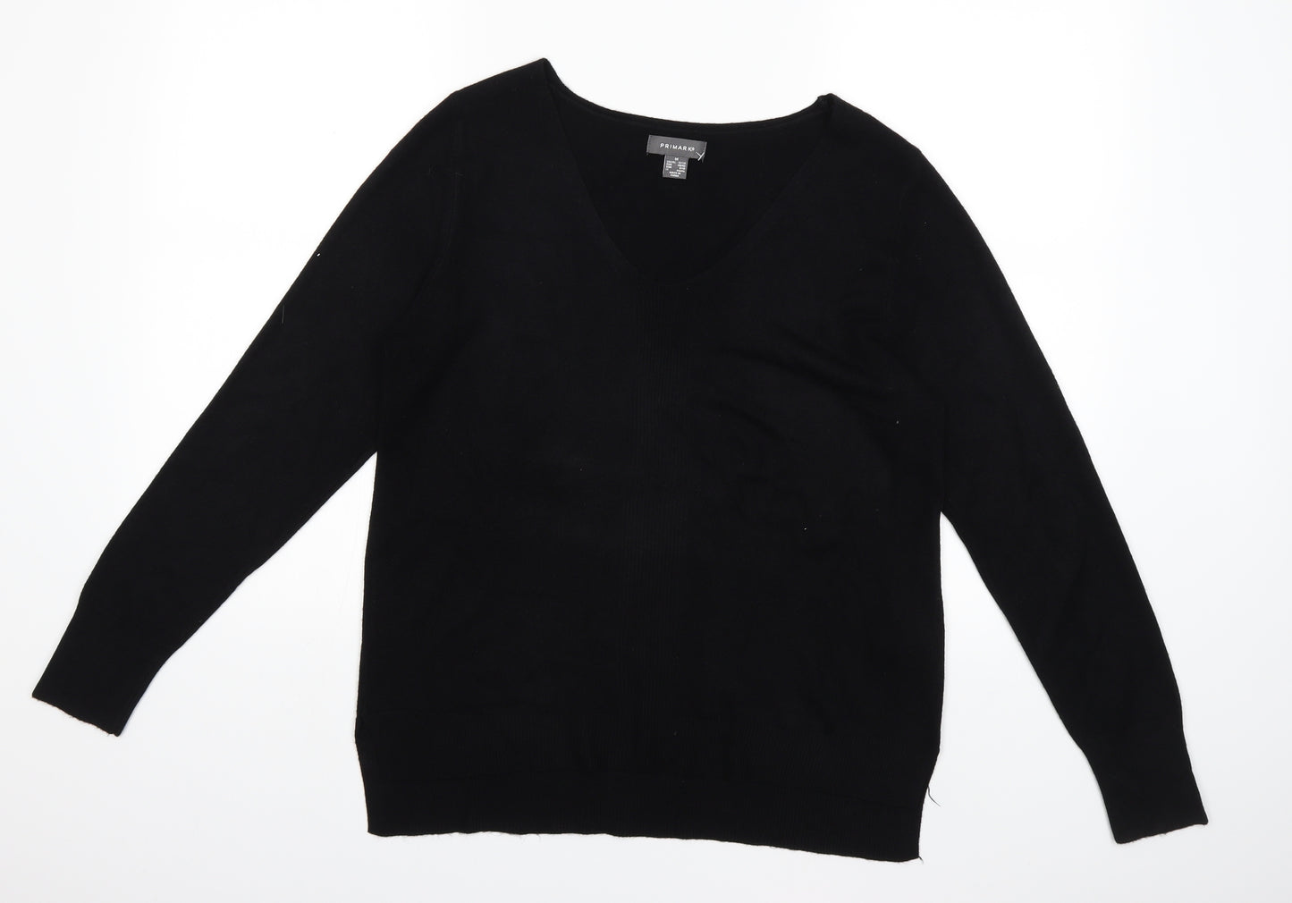 Primark Womens Black  Knit Pullover Jumper Size 12