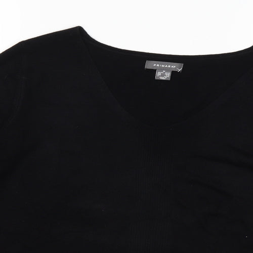 Primark Womens Black  Knit Pullover Jumper Size 12