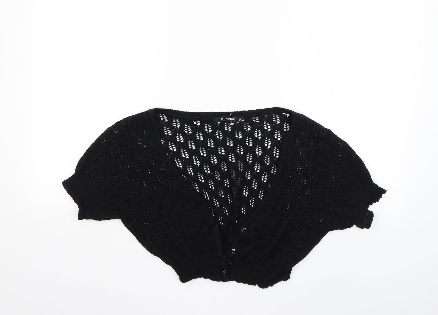 Atmosphere Womens Black  Knit Cardigan Jumper Size 12