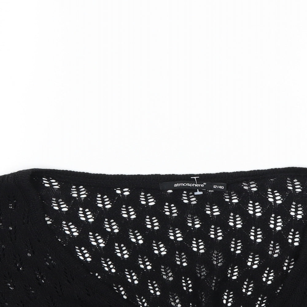 Atmosphere Womens Black  Knit Cardigan Jumper Size 12