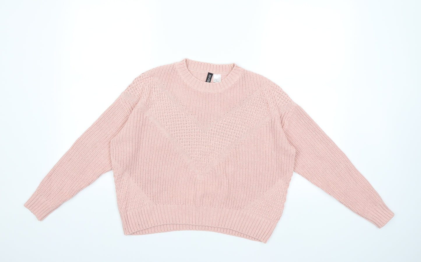 H&M Womens Pink  Knit Pullover Jumper Size XS