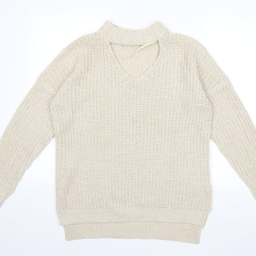Atmosphere Womens Beige  Knit Pullover Jumper Size 10