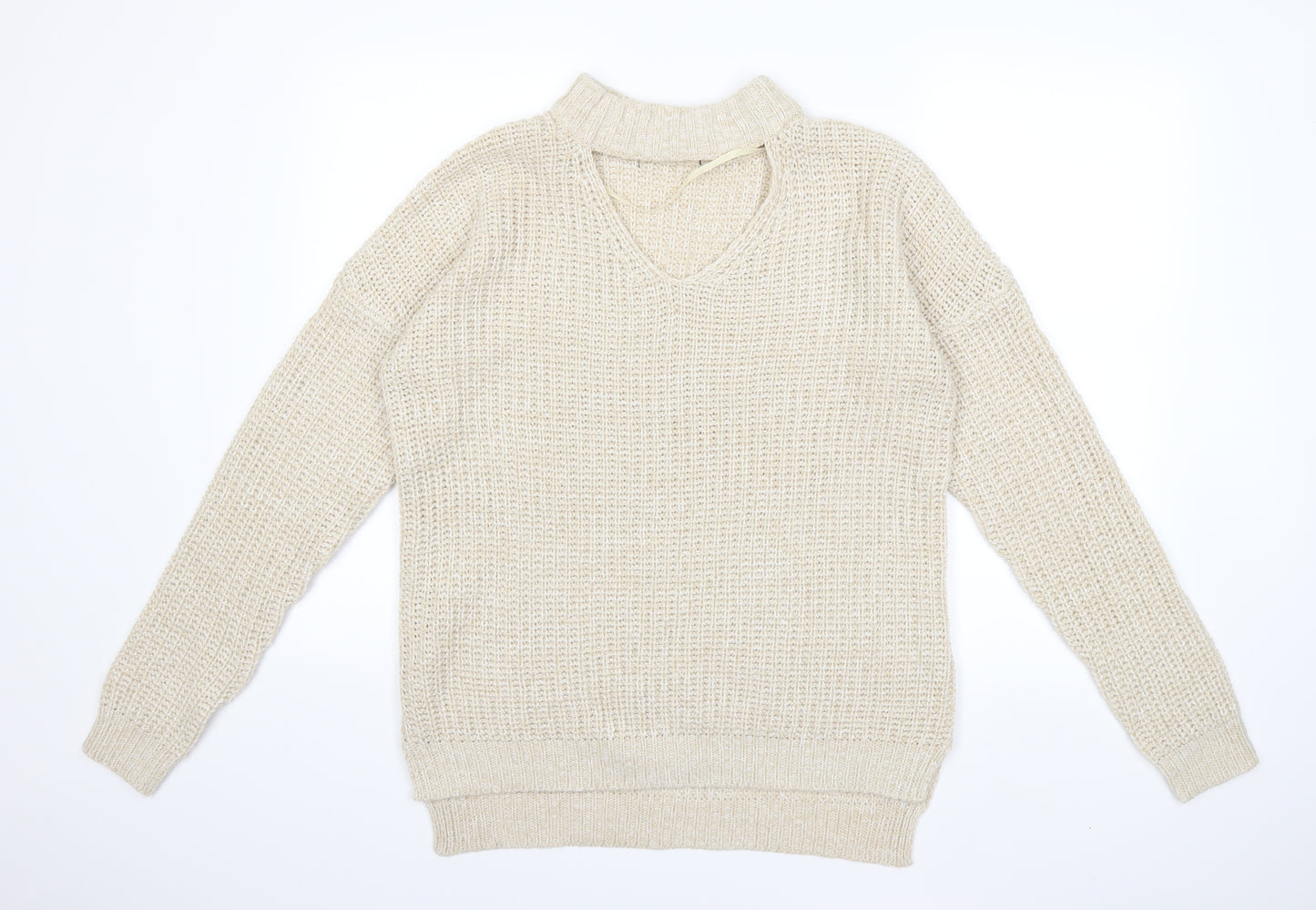 Atmosphere Womens Beige  Knit Pullover Jumper Size 10