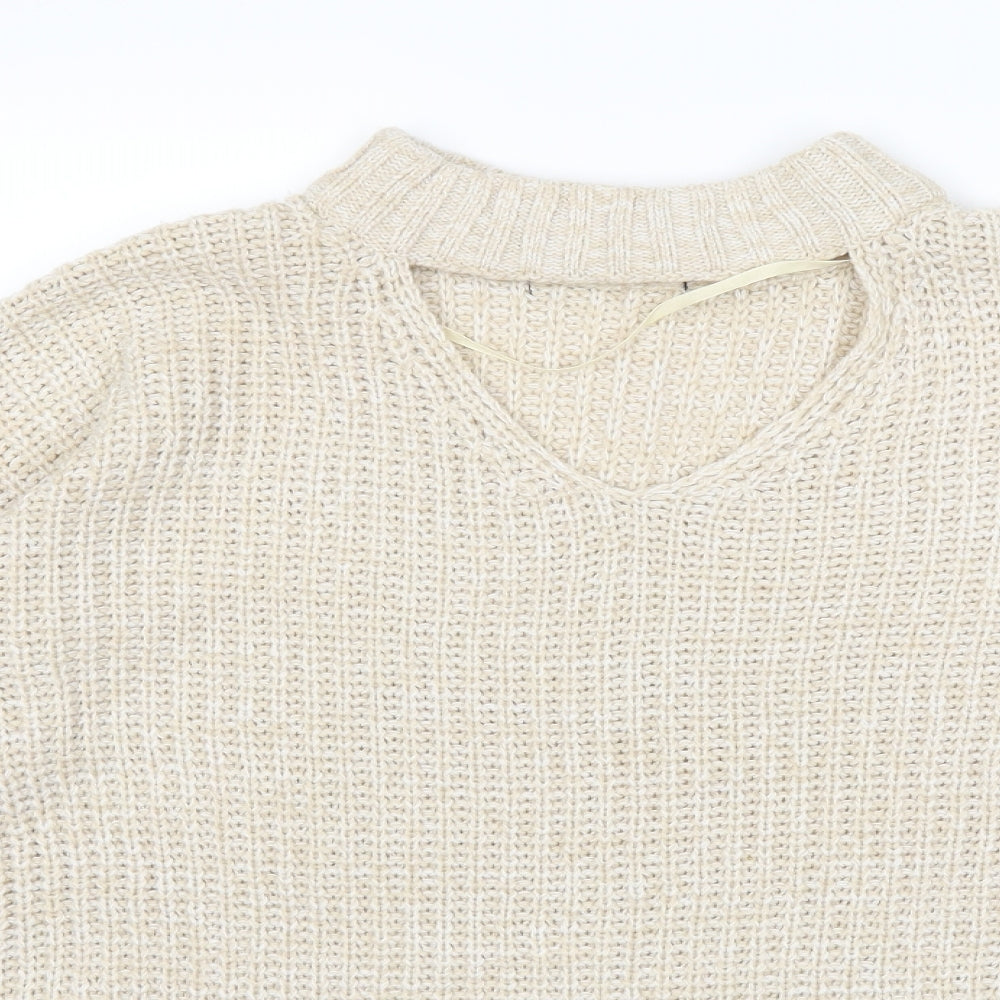 Atmosphere Womens Beige  Knit Pullover Jumper Size 10