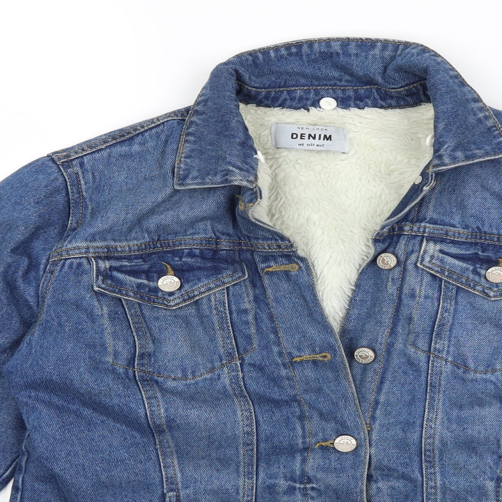 New Look Womens Blue  Denim Jacket  Size 6