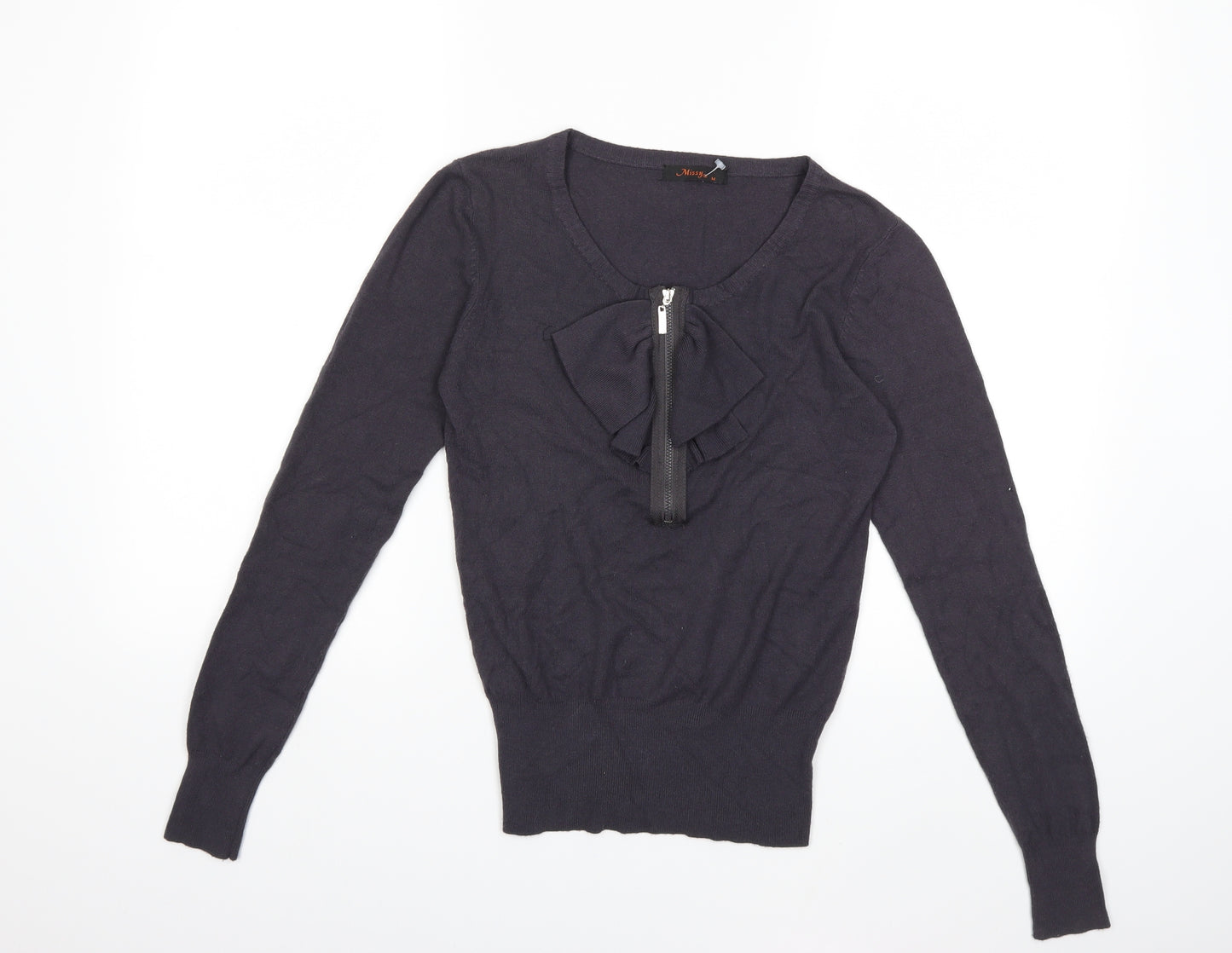 MISSY M Womens Grey  Knit Pullover Jumper Size M