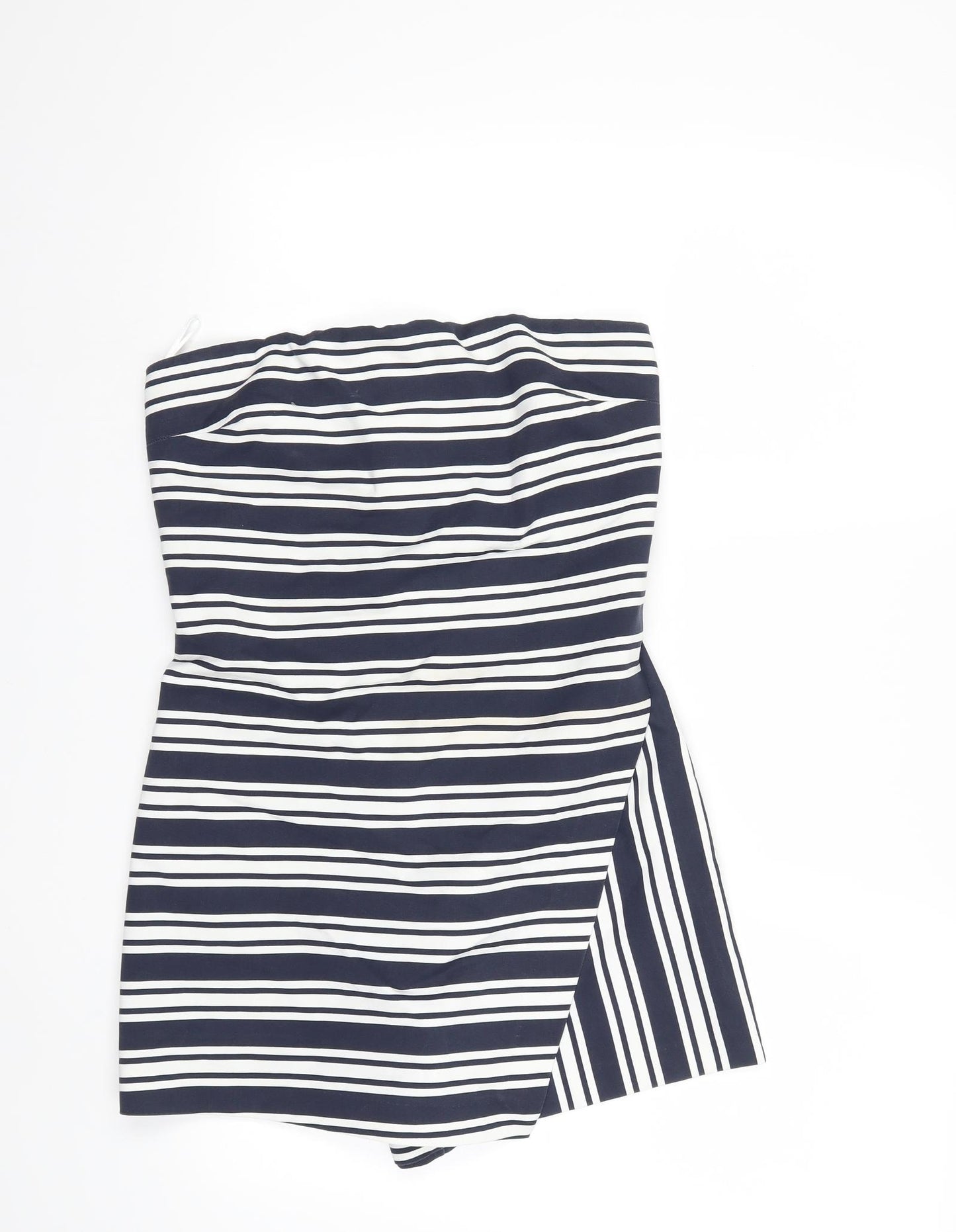 Zara Womens Blue Striped  Playsuit One-Piece Size M