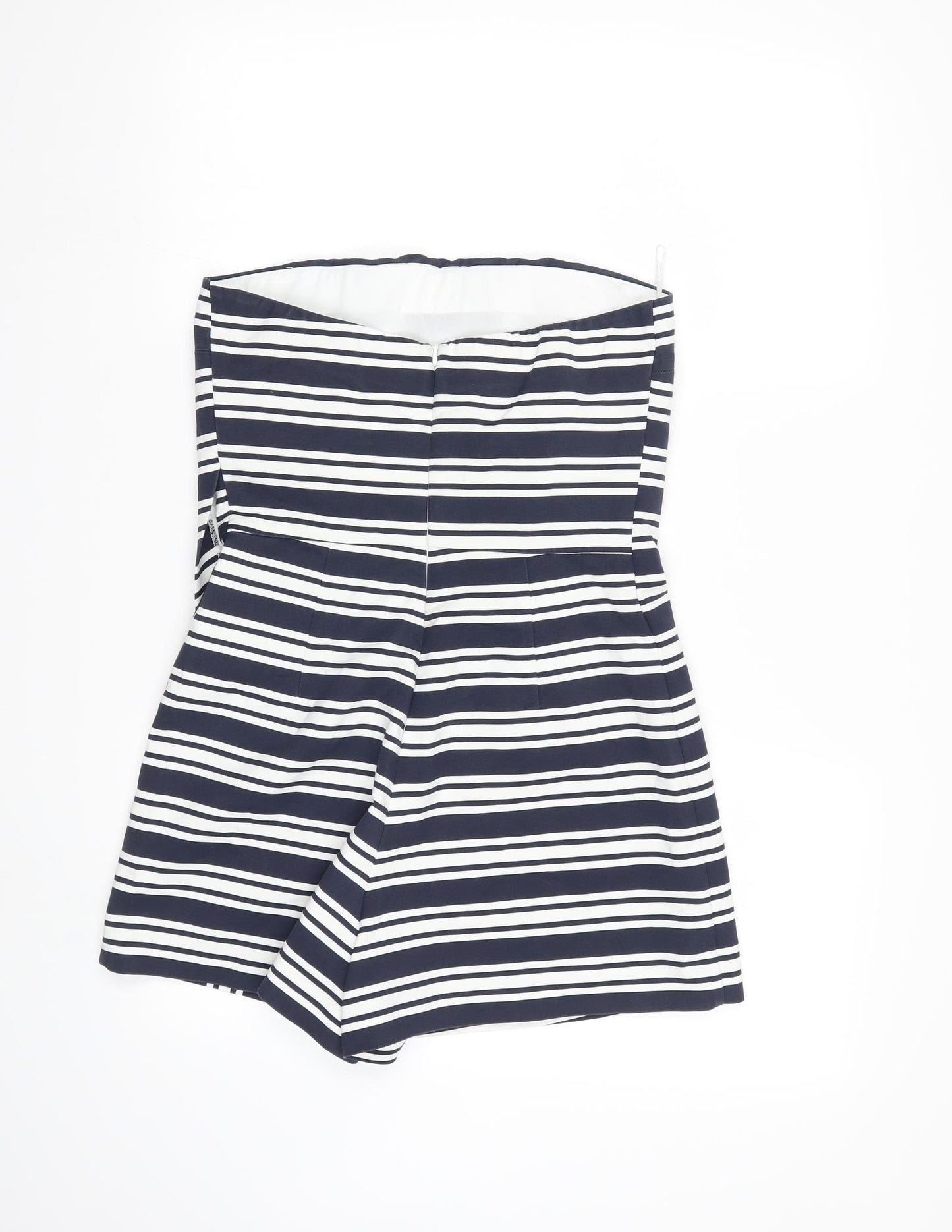 Zara Womens Blue Striped  Playsuit One-Piece Size M